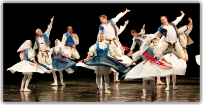 Javorník Brno dancers on stage in Walachian costumes